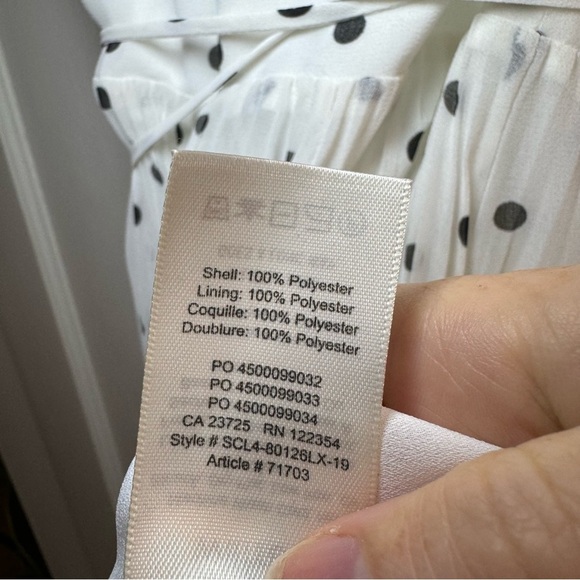 Aritzia Wilfred Beaune Pleated Polka Dot Wrap Dress - Picture 7 of 10